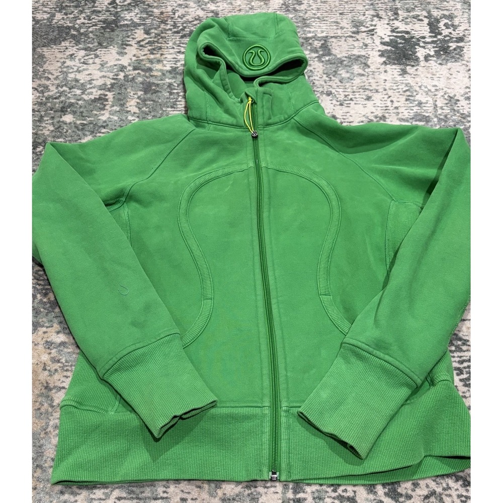 Vintage Lululemon Scuba Full-Zip Hoodie Green Bean / Frond Size 12